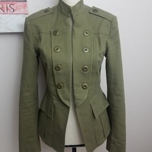Saks Fifth Avenue 5/48 Green Cotton Blazer